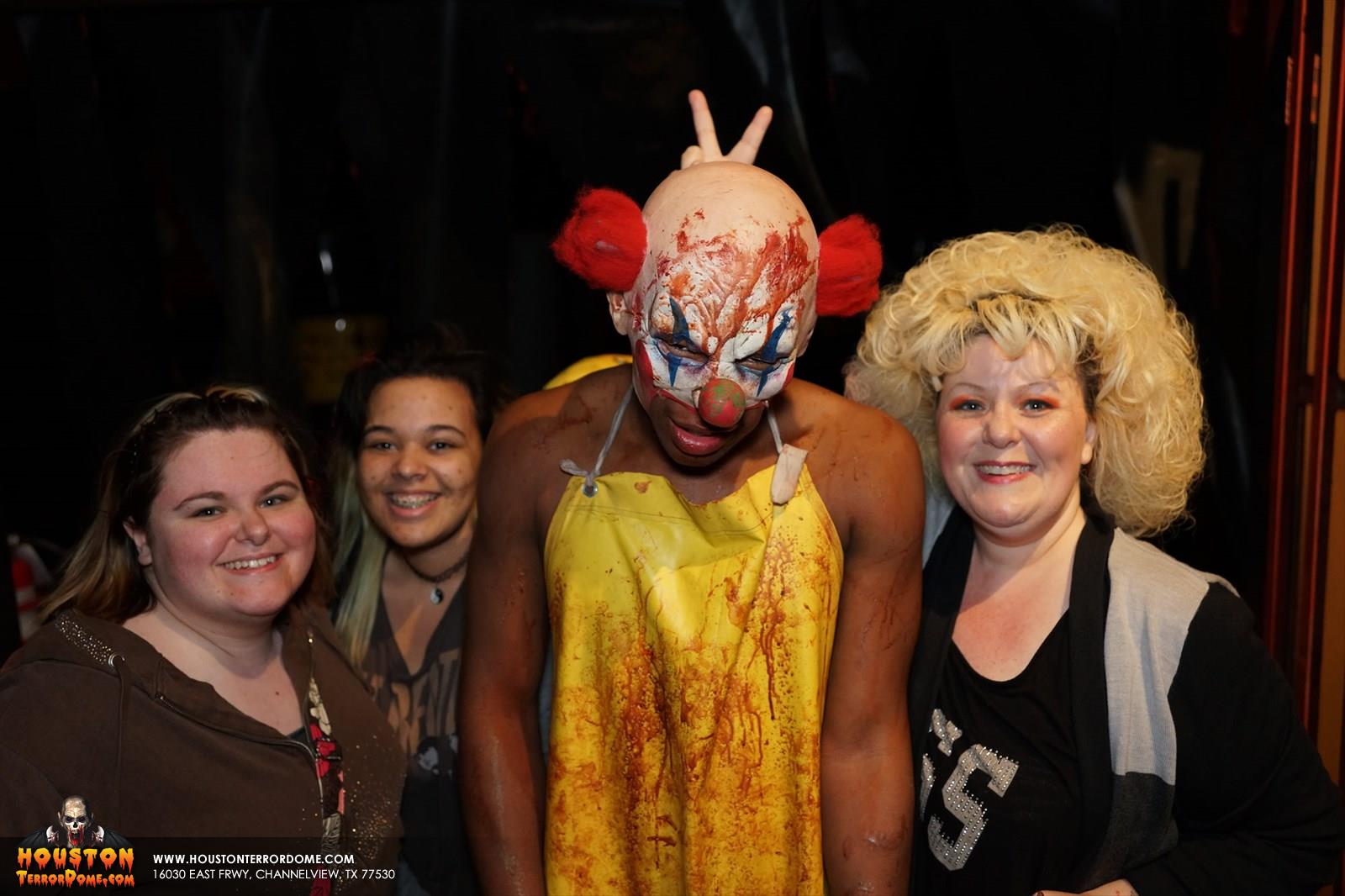 Evil clown with our supporters.