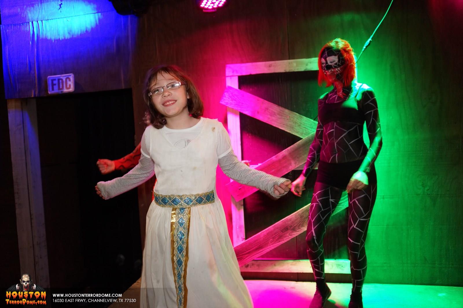Zombie dancer and princess dancing. 