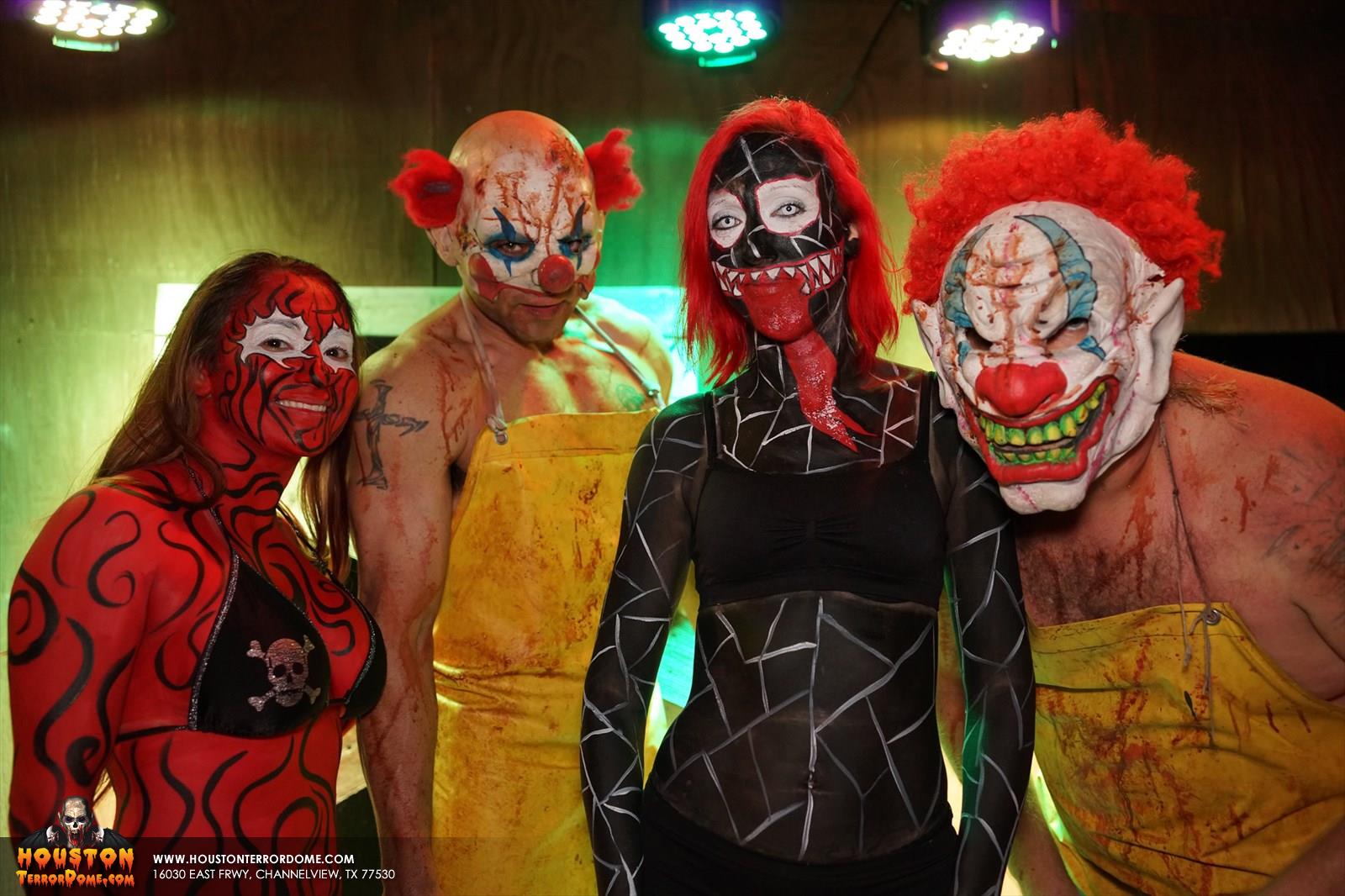 Evil clowns and zombie dancers.